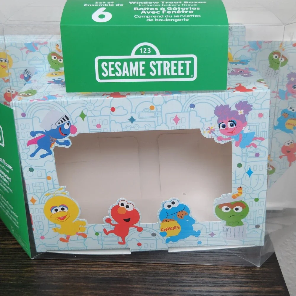 Sesame Street Window Treat‎ Boxes Set 6 Elmo & Friends Birthday Party